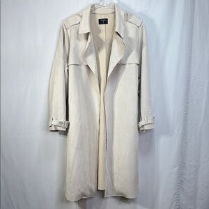 Tahari Classic Cream Trench Coat